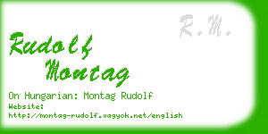 rudolf montag business card